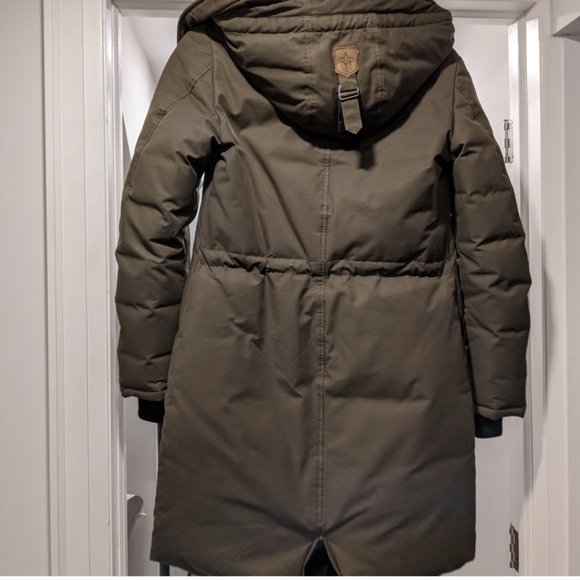 Mackage Olive Green Hooded Coat - Picture 2 of 3